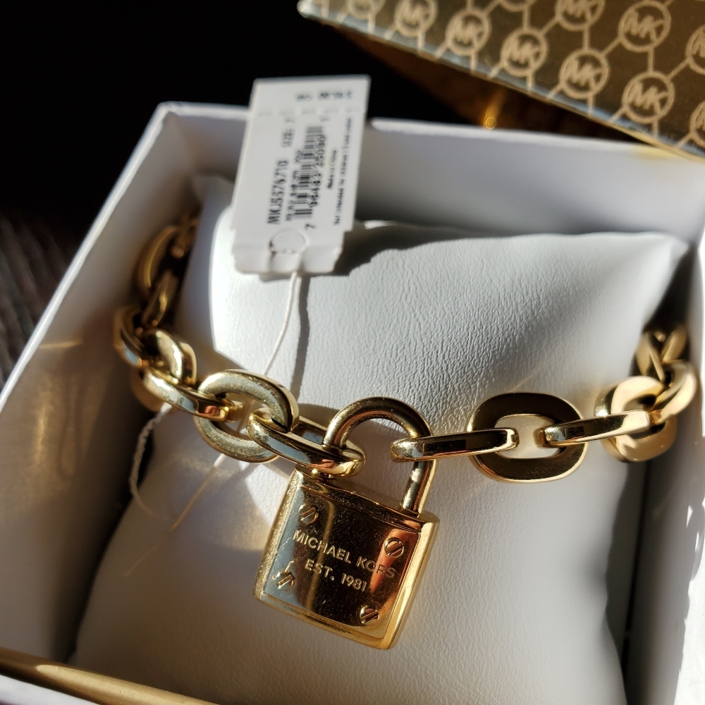 Micheal Kors Gold Padlock Bracelet